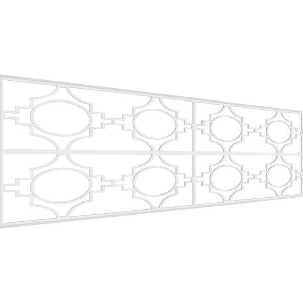 Ekena Millwork Set of Four Panels for 94 1/2"W x 28 1/4"H Gypsum Fretwork Wainscot Wall Paneling WPKP14X01X47GYP - main